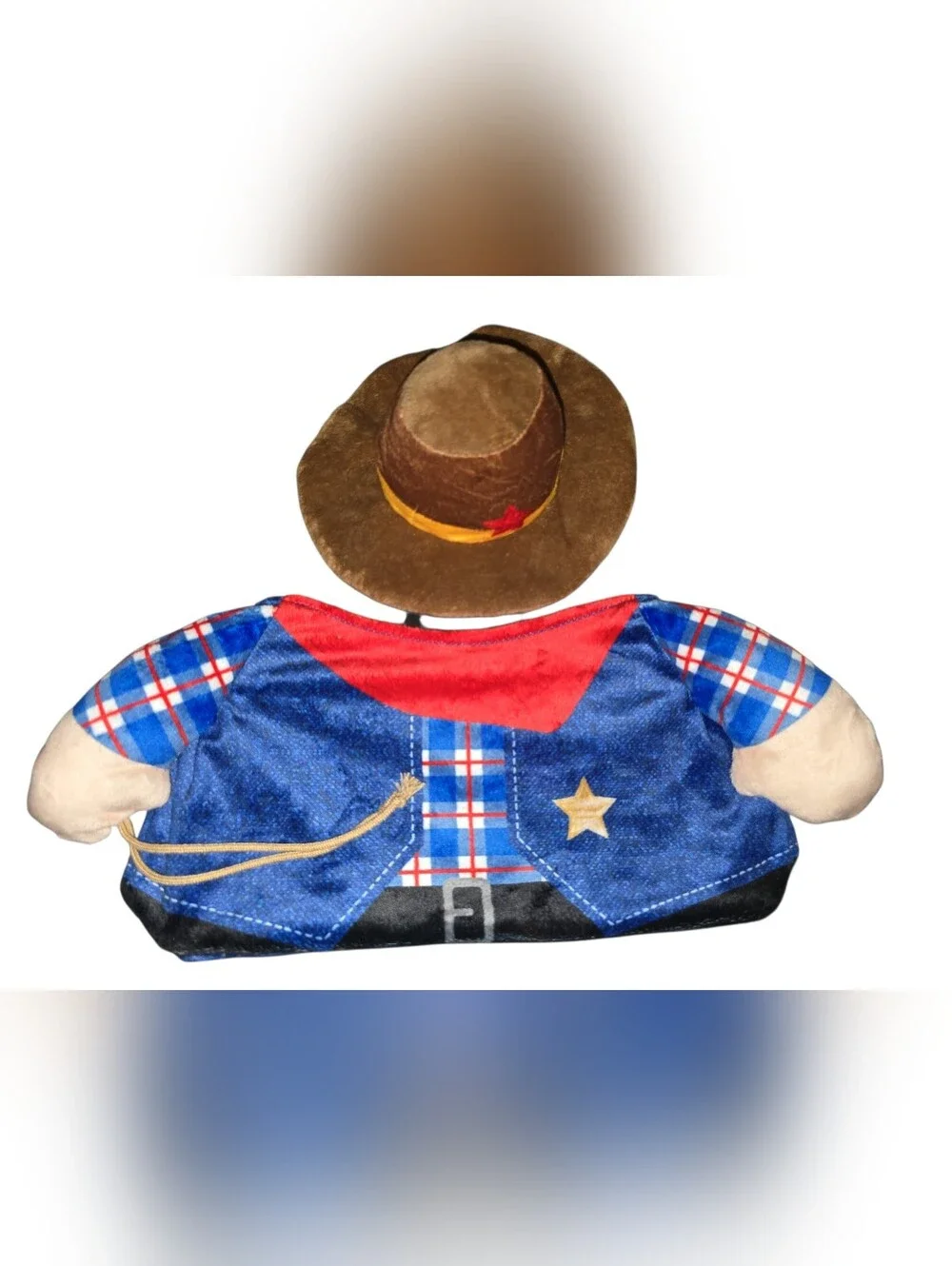 Cowboy Pet Costume with Hat sizes- xs, sm, lrg